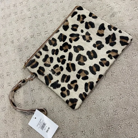 Adele leopard print hide wristlet from The Royal Standard